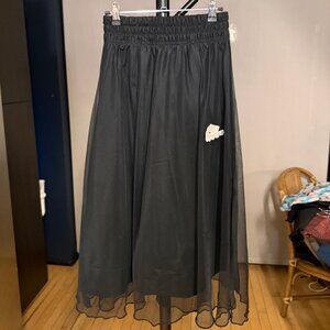 NIKE Black Tulle Skater Skirt Size XS